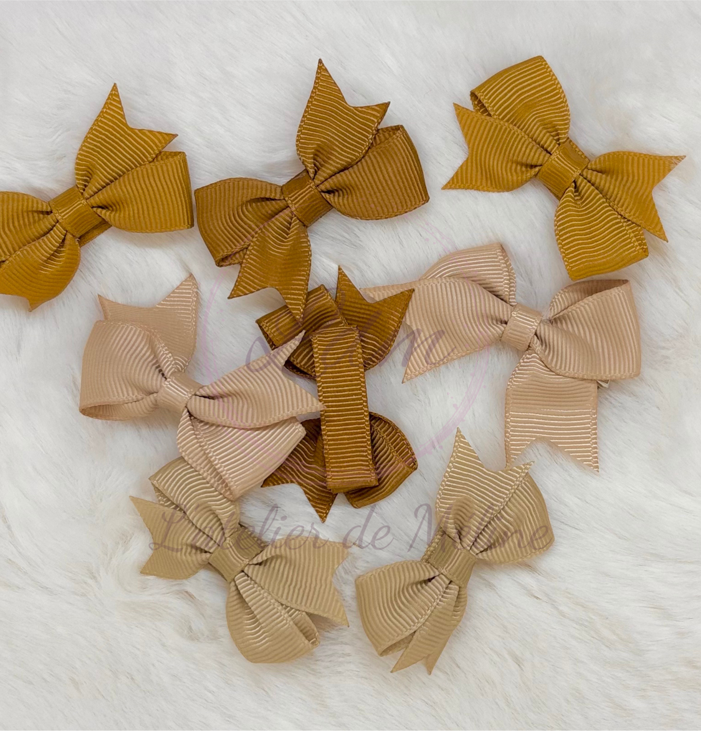 Petites barrettes noeud